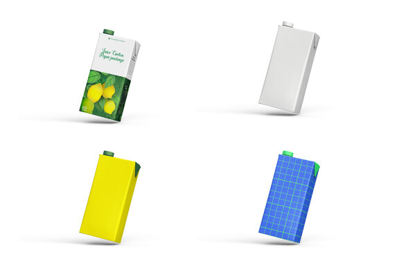 Tetra Pack Fruit Juice Carton Mockup