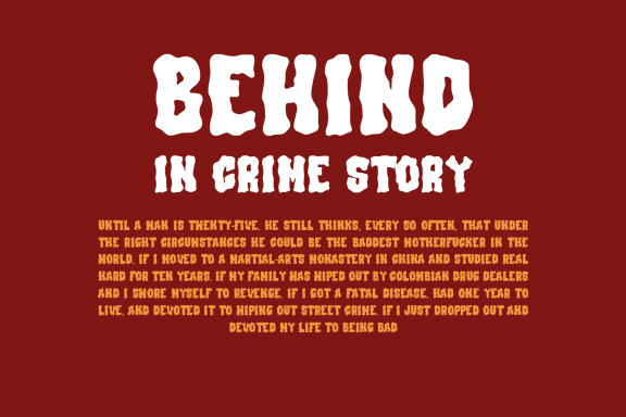 Blood Slime Decorative Display Font