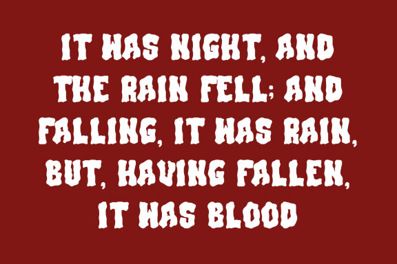Blood Slime Decorative Display Font