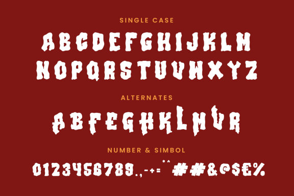 Blood Slime Decorative Display Font
