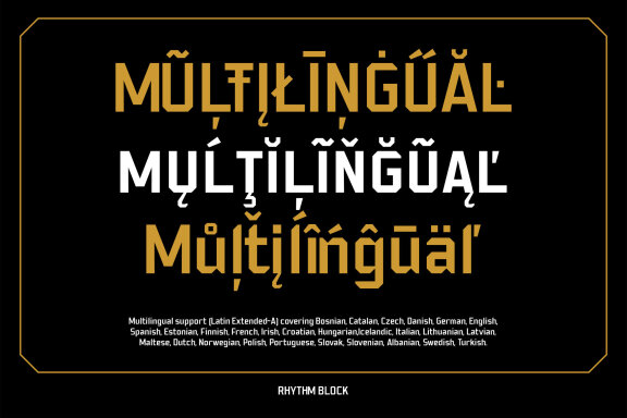 Rhythm Block Font