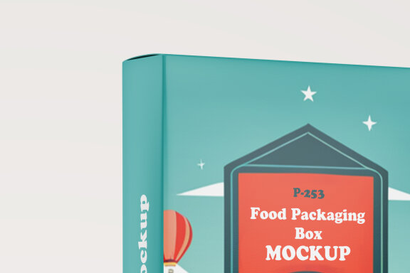 Premium Vertical Food Packaging Box PSD Mockups