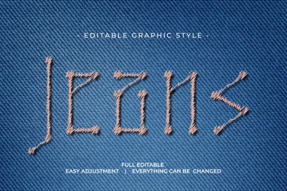 Yarn Style Vector Text Effect Editable