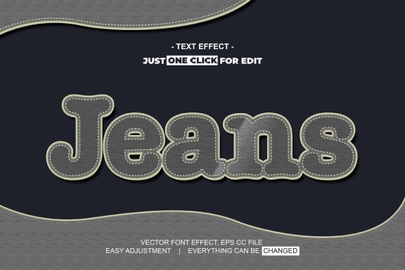Yarn Style Vector Text Effect Editable