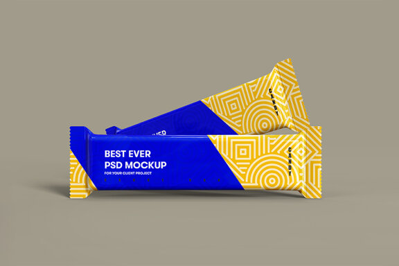 Candy Bar Pack Packaging Mockups