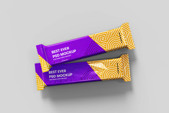 Candy Bar Pack Packaging Mockups