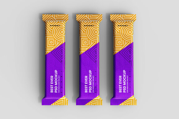 Candy Bar Pack Packaging Mockups