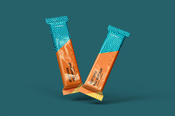 Candy Bar Pack Packaging Mockups