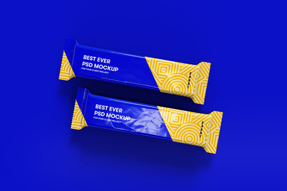 Candy Bar Pack Packaging Mockups
