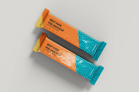 Candy Bar Pack Packaging Mockups