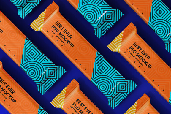Candy Bar Pack Packaging Mockups