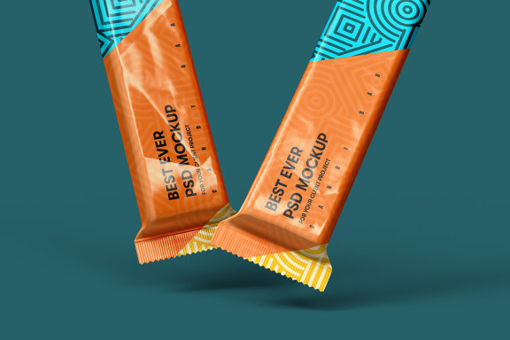 Candy Bar Pack Packaging Mockups