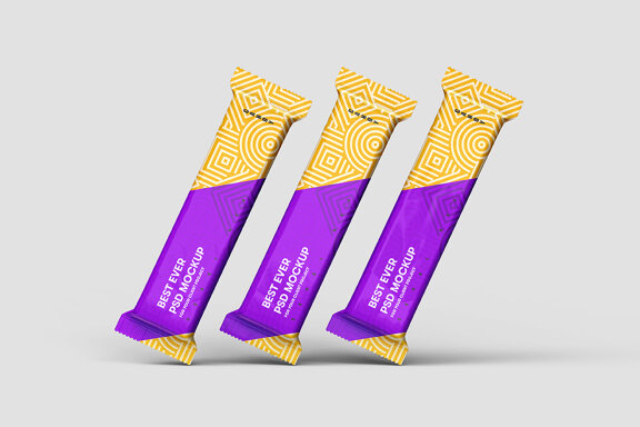 Candy Bar Pack Packaging Mockups