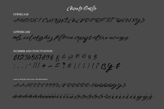Monte Carlo Script Font
