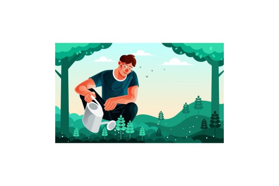 Watering Plants to Keeps the Environment Green