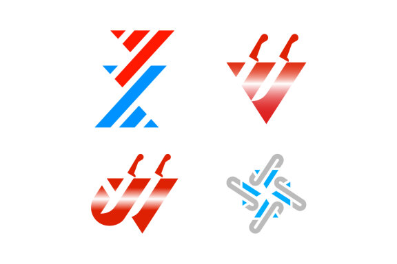 XY VJ V knifes VS - Free Logo Shapes