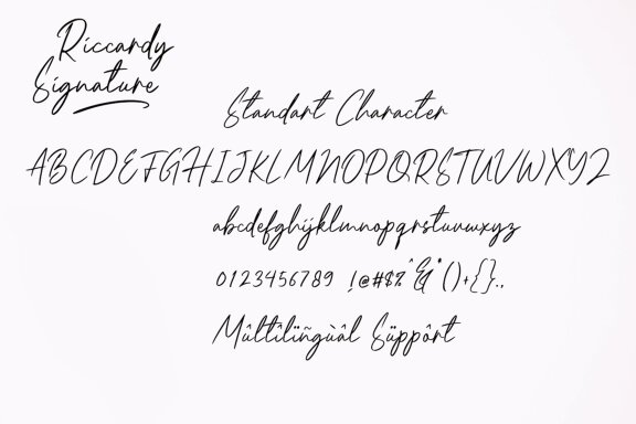 Riccardy Signature Font