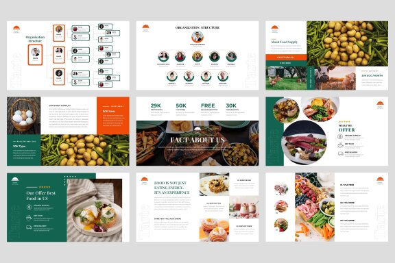 Company Profile Food And Beverages Google Slide Template