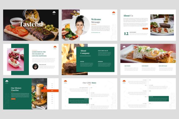 Company Profile Food And Beverages Google Slide Template