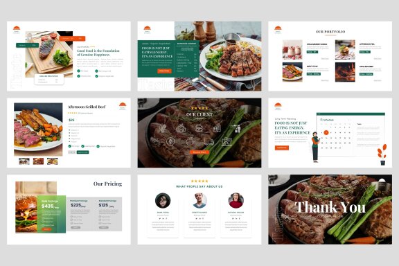 Company Profile Food And Beverages Google Slide Template