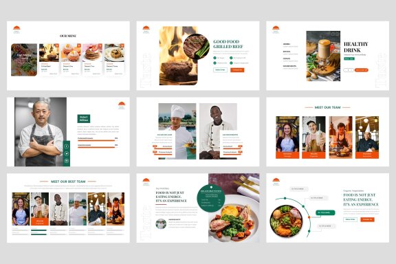 Company Profile Food And Beverages Google Slide Template