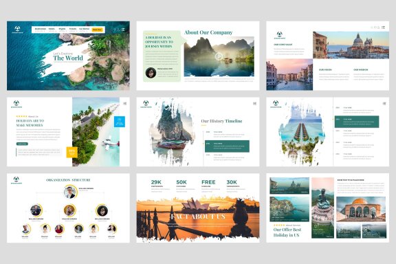 Company Profile Travel and Tourism Powerpoint Template