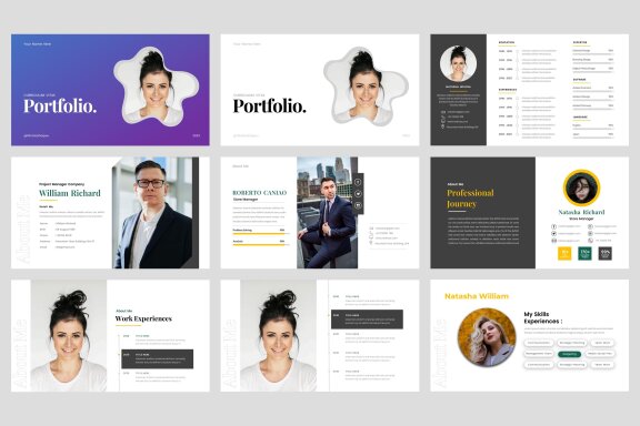 Curriculum Vitae Portfolio Google Slide Template