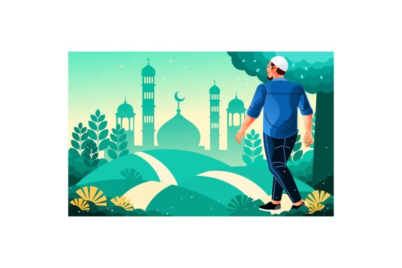 Men Going to Mosque