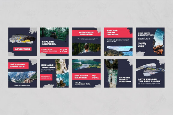 Adventure - Free Instagram Post Templates