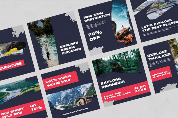Adventure - Free Instagram Post Templates
