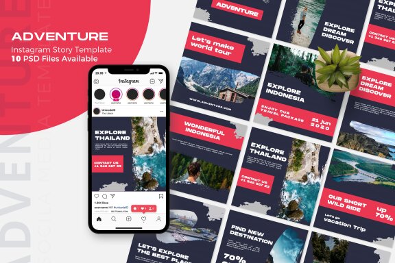 Adventure - Free Instagram Post Templates