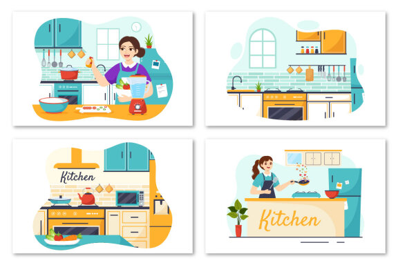 15 Kitchen Architecture Illustration 