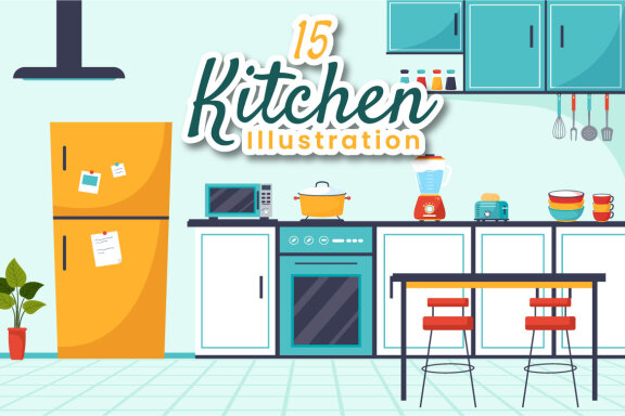 15 Kitchen Architecture Illustration 