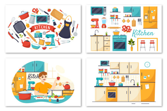 15 Kitchen Architecture Illustration 