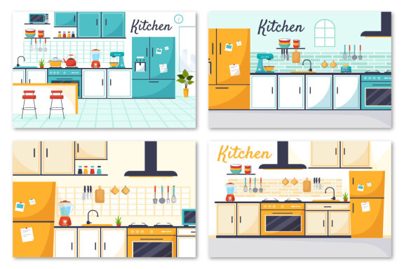 15 Kitchen Architecture Illustration 