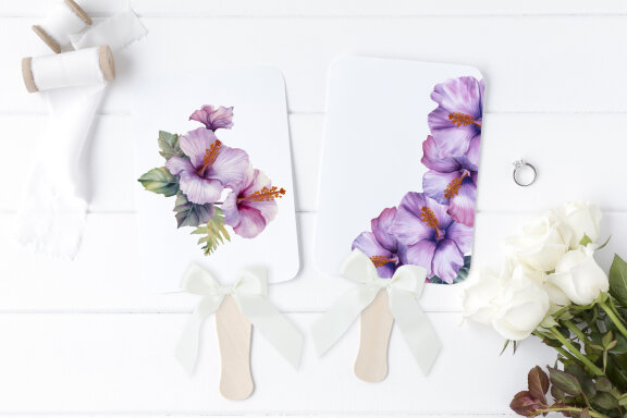 Blue flower. Watercolor clipart collection Bundle