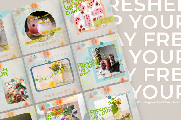 Freshen Drinks - Instagram Post Template