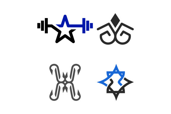GG star hourglass ornament - Free Logo Shapes
