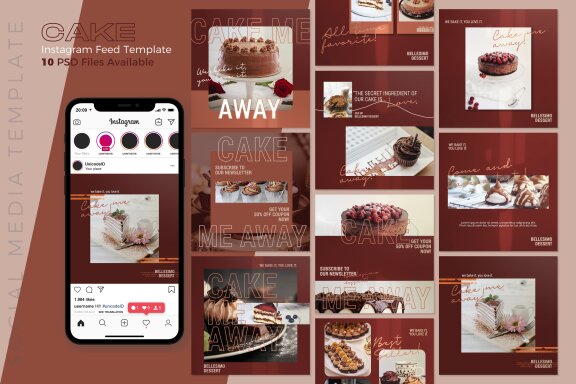 Cake Food - Free Instagram Post Templates