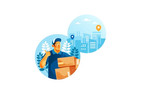 Delivery Man are Ready to Deliver the Goods
