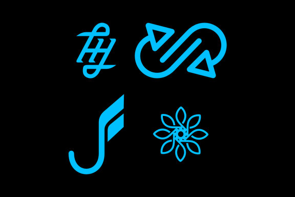HY arrow infinity FJ ornament - Free Logo Shapes