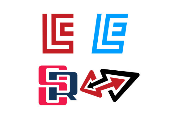 LC LE SR opposite arrows - Free Logo Shapes