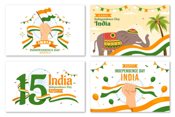 20 Happy Independence Day India Illustration