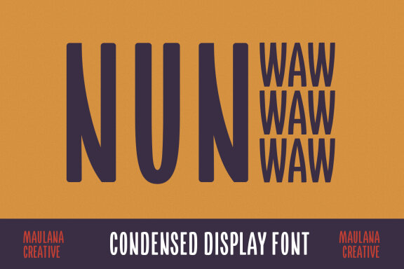 Nun Waw Condensed Sans Font