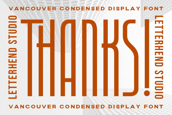 Vancouver - Condensed Display Font