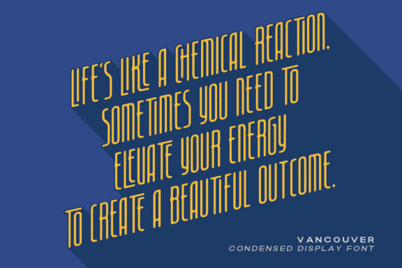Vancouver - Condensed Display Font