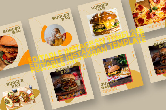Burger Bar - Instagram Post Template