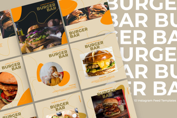 Burger Bar - Instagram Post Template