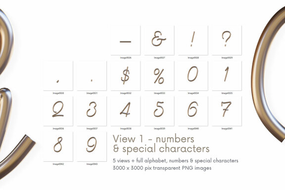 Metallic Script - 3D Lettering