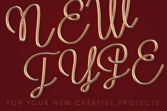 Metallic Script - 3D Lettering